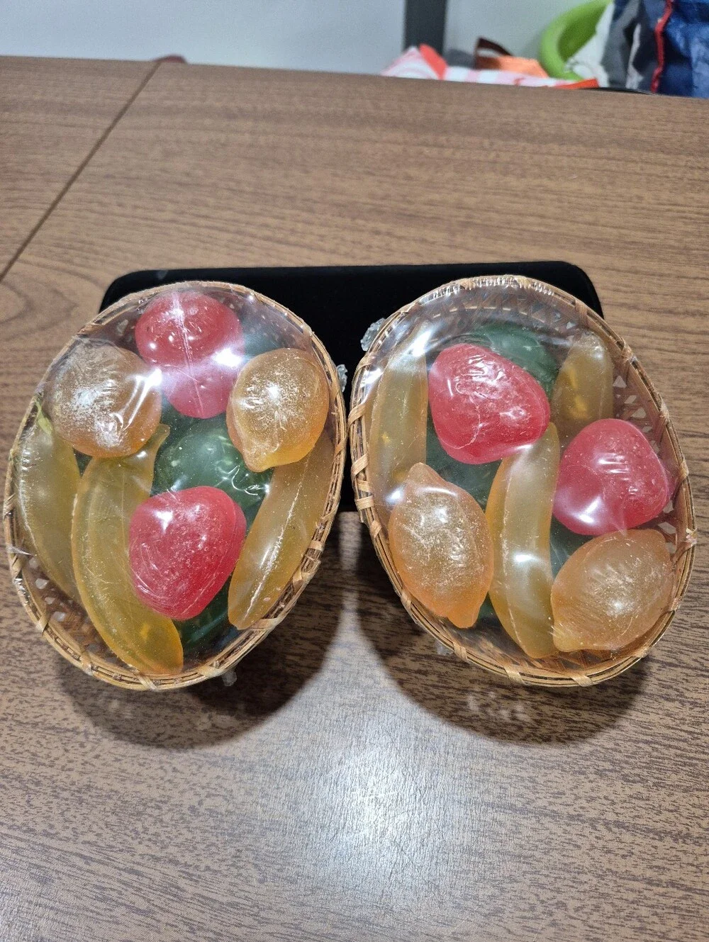Vintage Fruit Shaped Glycerin Soaps In Baskets